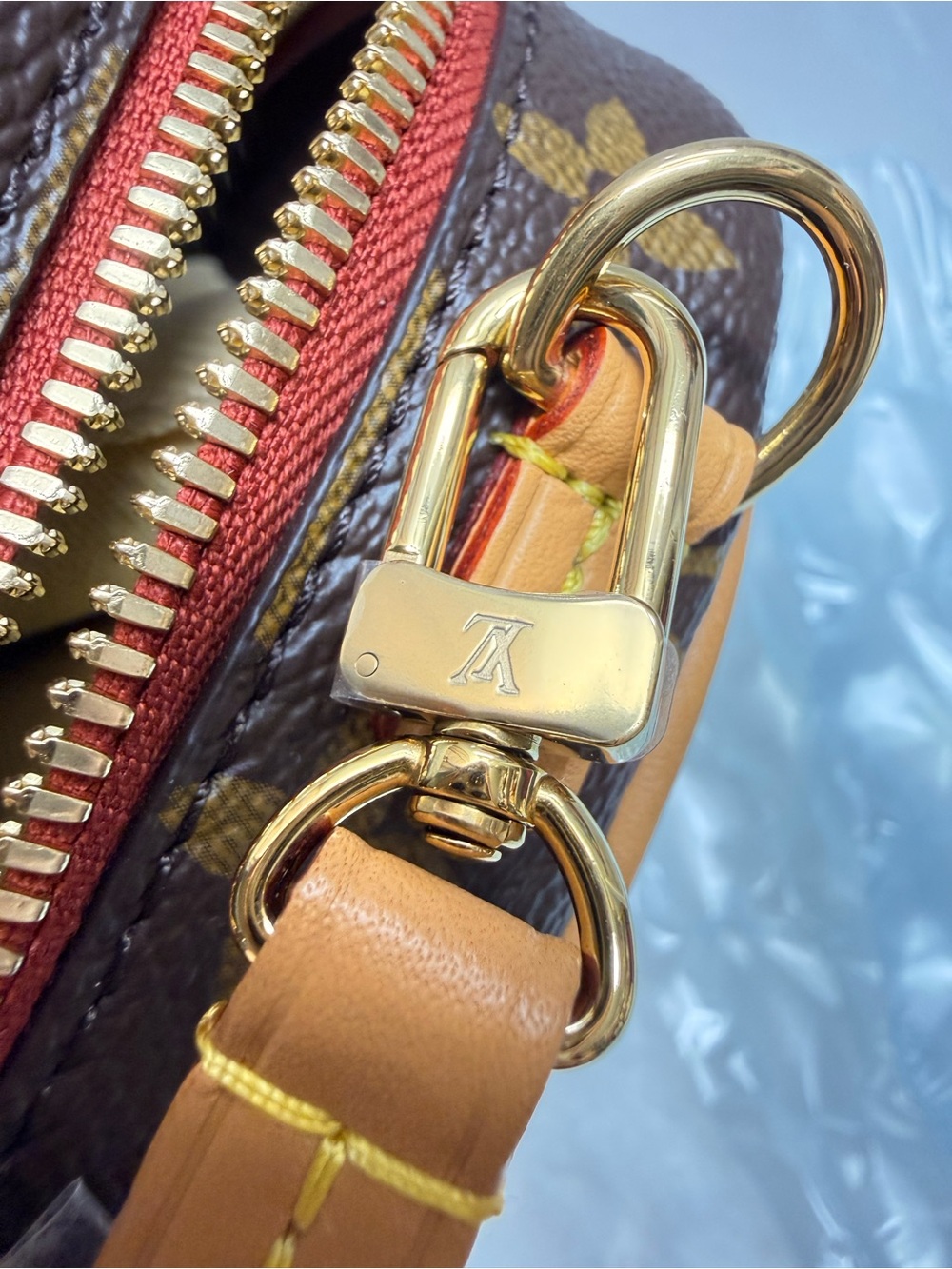 LOUIS VUITTON-Deauville Mini w/ Detachable Strap Monogram Canvas-Microchip EO:16 - Picture 13 of 16